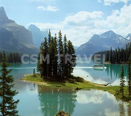 Insel im Maligne See