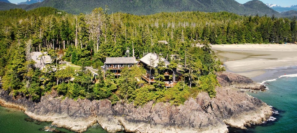 Spektakuläre Lage an den Stränden von Tofino