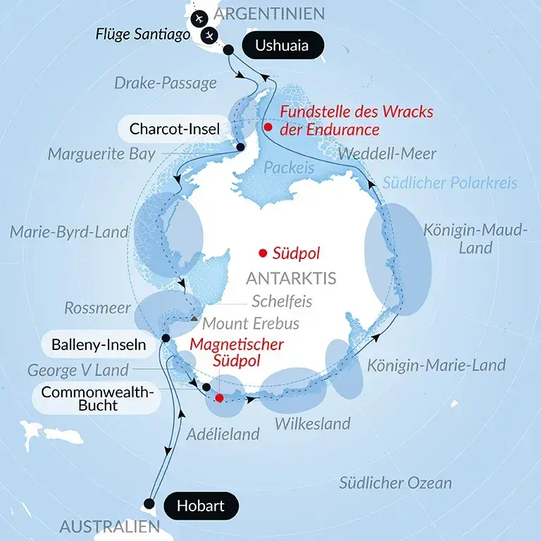 Ponant Antaktisrundreise